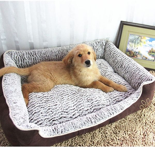 Köpek Yatağı için Büyük Köpekler Su Geçirmez Ayrılabilir Lounger Kanepe Kedi Bulldog Yatak Kennel Mekanik Yıkama Pet Ürünleri Boyutu Yatak Y200330