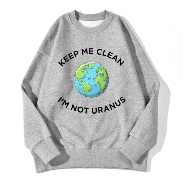 

women's hoodies & sweatshirts earth letter print fashion casual crewneck loose pullover 2021 autumn winter fleece long sleeve warm, Black