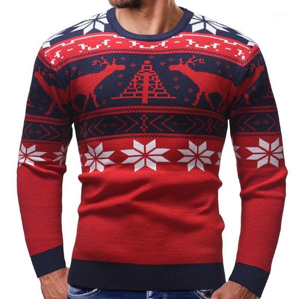 

autumn pullover men sweaters nice winter pullover knitted cotton printed christmas sweater men slim long sleeve clothes 2xl1, White;black