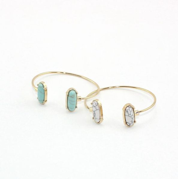 

fashion summer style oval stone bangles for women, Black
