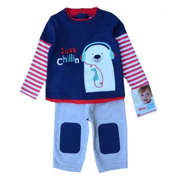 

clothing sets 2021 winter children long sleeve t-shirt+pants suit cotton born girls clothes outfit toddler costume1, White