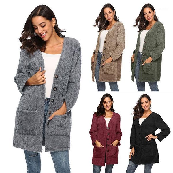 

womens winter jacket coat ladies cardigan outwear new fashion women clothes streetwear y1, Black;brown