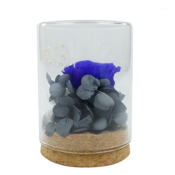 

roses, change home decor, keep flowers with roses everlasting flower wishing bottle decoration gifts blue1