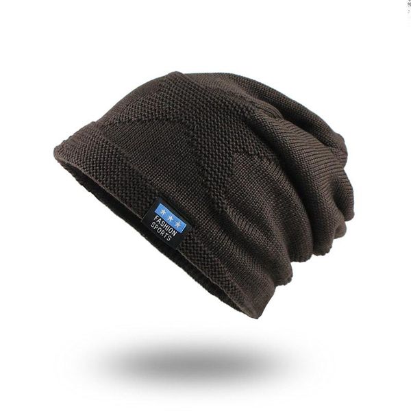 

flb] men's winter hat 2020 fashion knitted hats fall hat thick and warm bonnet skullies beanie soft knitted beanies f18086 sqcsge ping, Black;white
