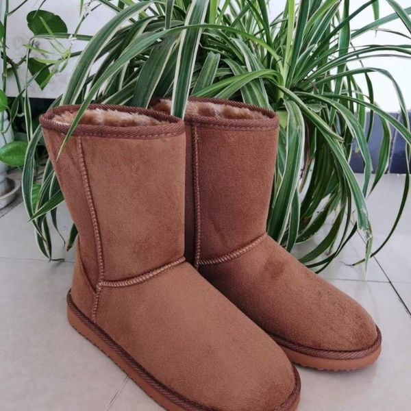 

2020 big size women's snow boots short warm shoes men's shoes mid-tube fashion winter thick-soled warm cotton men's boots, Black