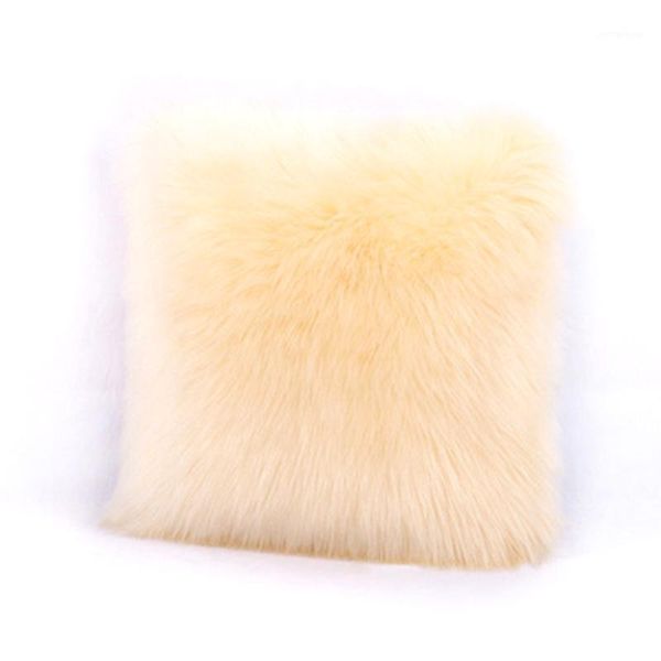 

pillow case 1pc throw cushion cover faux fur fluffy sofa home office decoration1