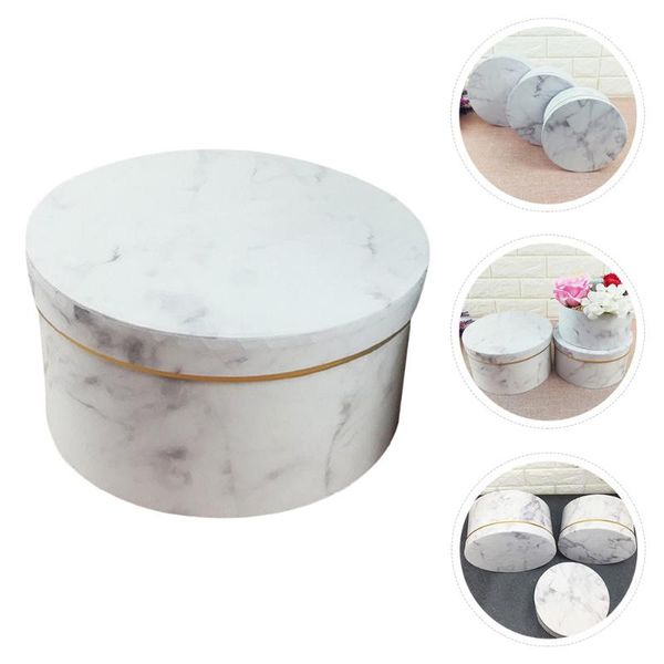 

1pc gift box gilding marble storage box fresh flowers storage