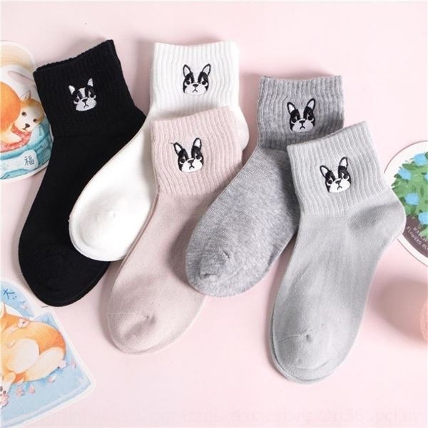 

мультфильм шаблон вышитые blpm3 нового db8ik женского средней длина socksneedlework носков собаки хлопок двойная игла с резьбой носков женск, Black