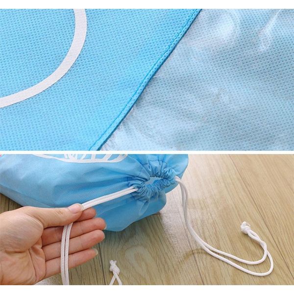 

outdoor travel portable non-woven drawstring dust-proof storage shoe bag 2 size large capacity perspective shoes t jllaso fight2010