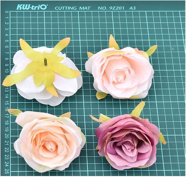 

30pcs white rose artificial silk flowers heads diy flower wall wedding decoration accessories scrapbooking fake flo wmtgvb