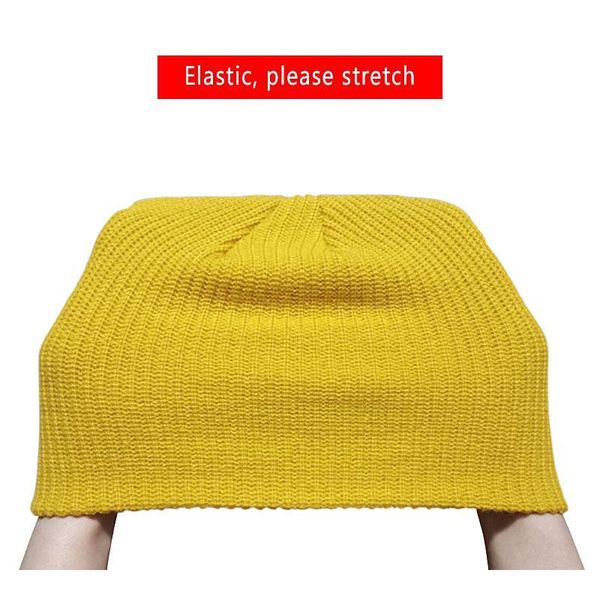 

knitted hats for women skullcap men beanie hat winter retro brimless baggy melon cap cuff docker fisherman beanies hats jllpar, Black;white