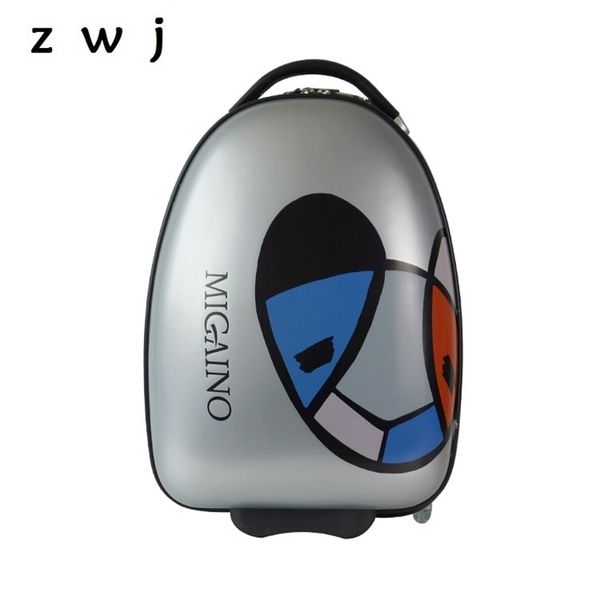 

pc kid luggage cute suitcases kids travel trolley bag 16 inch child rolling luggage lj201104