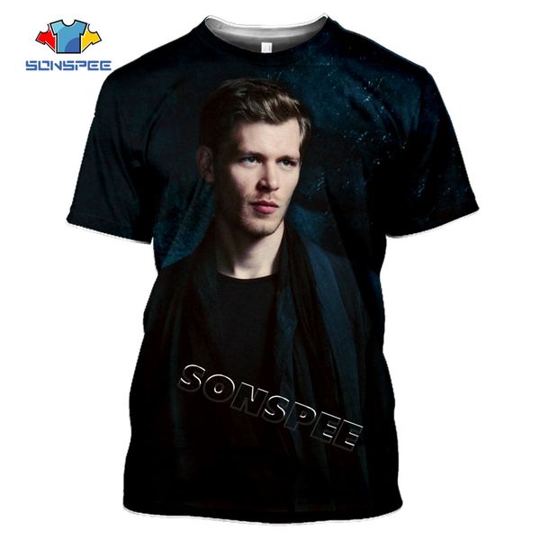 

the vampire diaries summer men clothing 3d print shirts hippie harajuku harajuku men clothing
