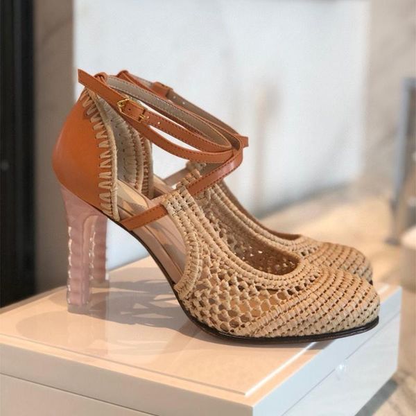 

party women sandals cut out buckle thin high heels clear shoes rome zapatos de mujer leather gladiator sandals, Black