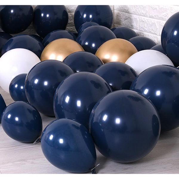 

party decoration 12inch navy blue balloons latex dark ballon birthday wedding anniversary kids baby shower supplies