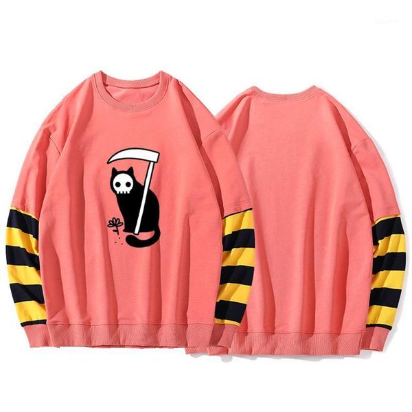 

casual streetwear patchwork ulzzang harajuku hoodies pullover hiphop funny hoody women cotton thin spring sweatshirts1, Black