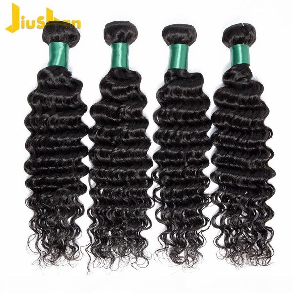 

peruvian hair deep wave 4 bundles brazilian hair weave bundles deep wave brizilian non remy hair weave, Black;brown