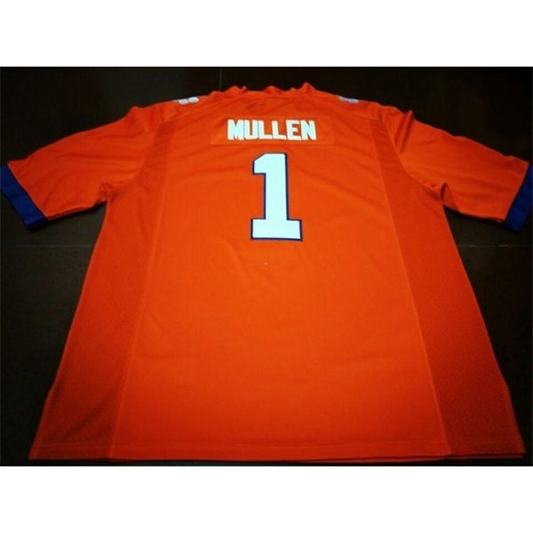 

men clemson tigers trayvon mullen #1 real full embroidery college jersey size s-4xl or custom any name or number jersey, Black