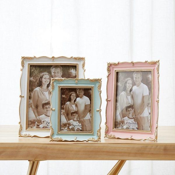 

5/6/7/8 inch resin american pastoral style p frame wedding deskpicture frames living room home decor gift1