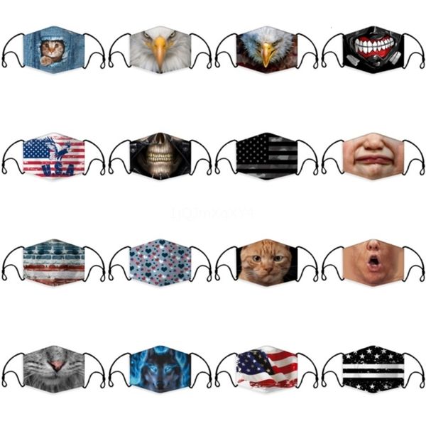 

2 in 1 face eyes all-around protection cotton masks eye facial integrated protective shield mouth mask 2020 new design#461