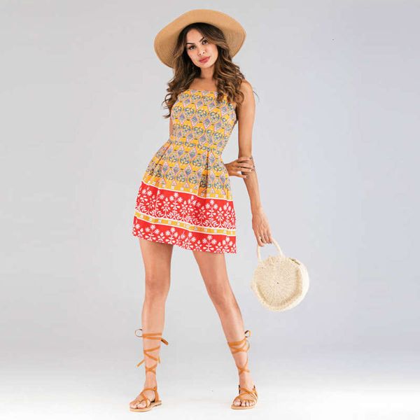 

resort dress spring lace print / summer, Black;gray