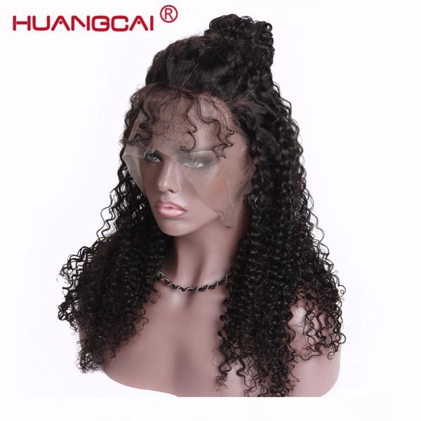 

kinky curly full lace wigs with baby hair brazilian glueless pre plucked full lace human hair wigs 150% density remy wigs, Black