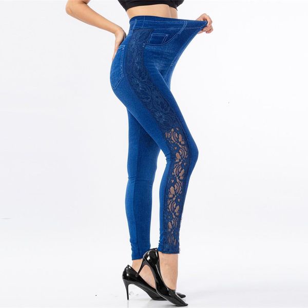 

push up stretch lace legging женщины jegging имитация jeans печать спорт карандаш брюки высокая талия брюки женские sweatpant брюки, Black