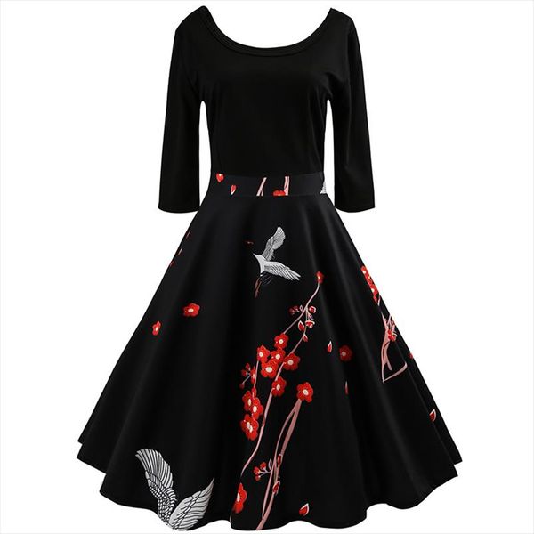 

2020 new design women dress vintage party korean knitted asymmetric kawaii work new gothic sale office 50013, Black;gray