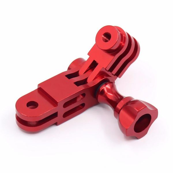 

cnc aluminium alloy three-way pivot arm mount adapter for hero 1 2 3 3+ 4 5 session/ yi/sj/gitup sport camera red