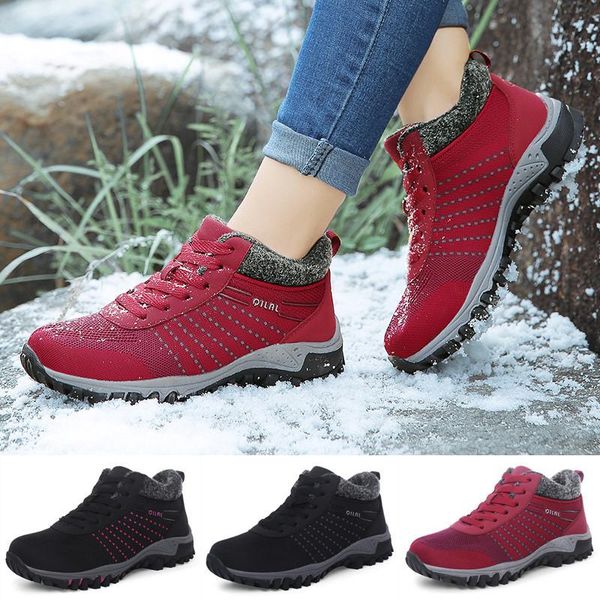 

women's puncture soles hiking shoes suede outdoor hiking boots ultra light knit shoes