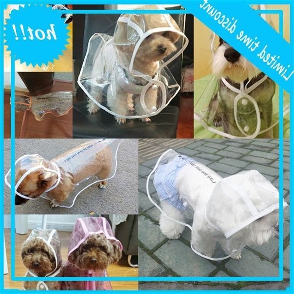 

brand raincoat transparent small dogs rain coat waterproof puppy raincoats rainwear summer pet clothes dog supplies 3 designs lqpyw1003