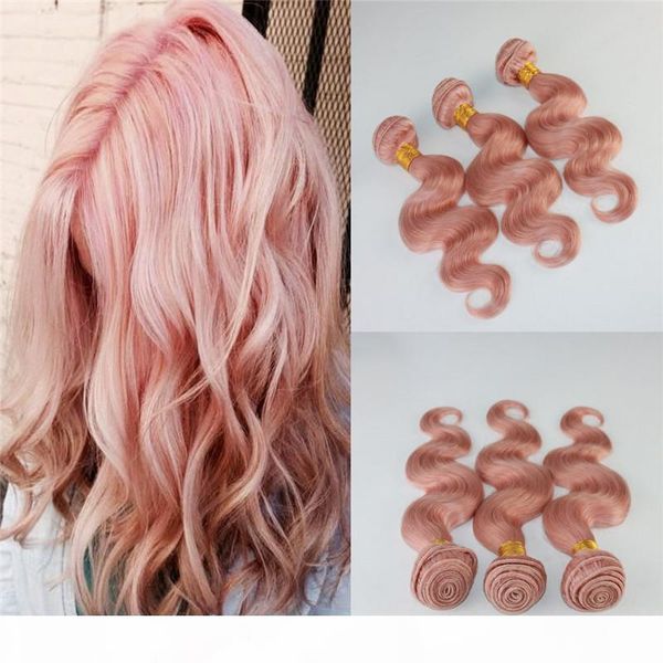 

baby pink human hair bundles 100% unprocessed remy hair weave 8a grade virgin hair extensions body wave double weft weaving 100g, Black