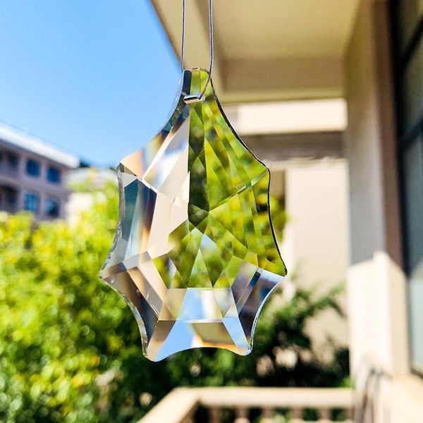 

65mm spider web crystal pendants for chandeliers crystals prisms clear suncatcher diy hanging crystal decorations accessories h jlllvs