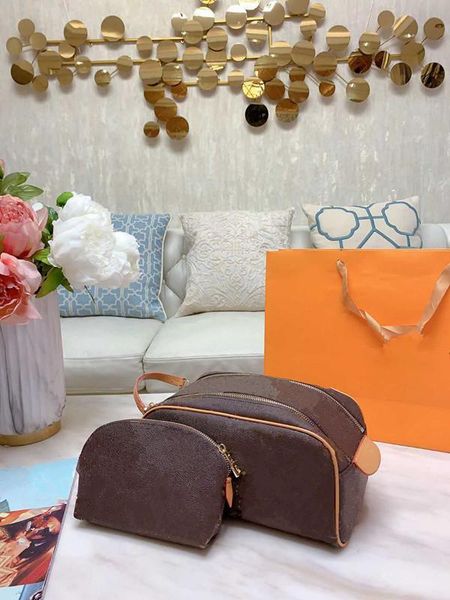 

the new 2020 + fashion handbags makeup bag two-piece female bag, Black;red