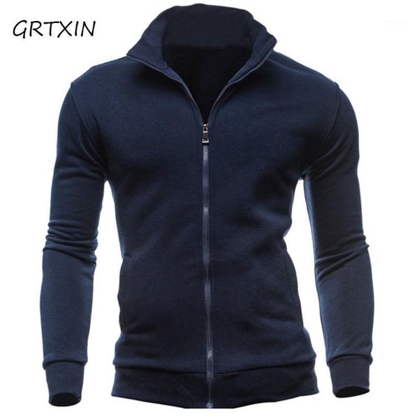 

new winter fashion hoodies men hip hop mens brand solid hooded zipper hoodie cardigan sweatshirt slim fit men hoody 3xl1, Black