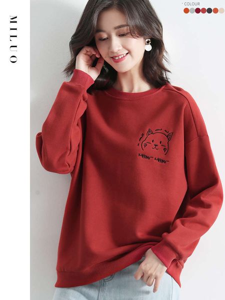 

cashmere sweater women's new style early autumn winter thickened ins round loose korean high neck top, Black
