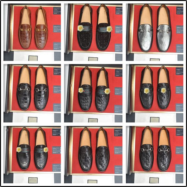 

plus size 35~46 designer men's casual shoes genuine leather flats driving loafers footwear soft moccasins for men zapatos hombre, Black