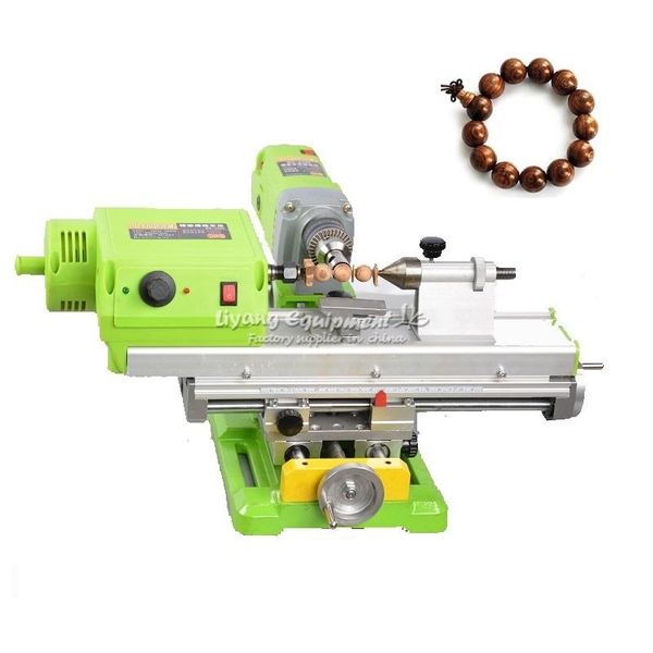

ly 3309 mini wood lathe machine diy woodworking miniature buddha pearl lathe grinding polishing beads wood drill rotary tool