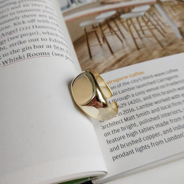 

rings louleur square sterling female glossy gold 925 silver simple elegant nordic style new 2019 friendship jewelry, Golden;silver
