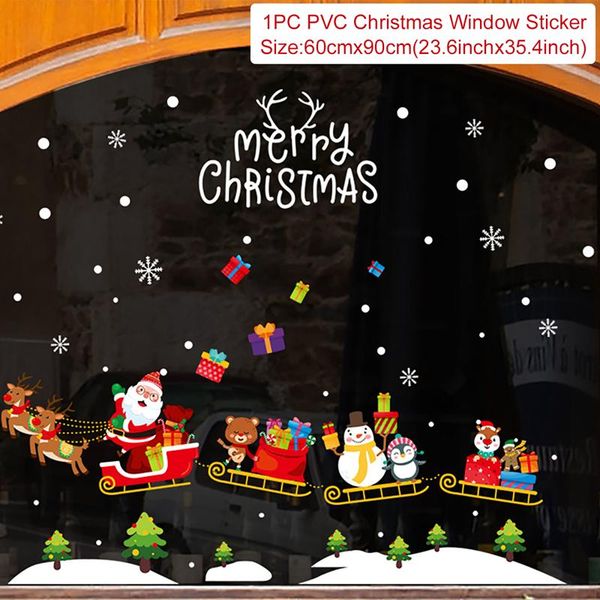 

christmas window stickers merry christmas decor for home 2020 noel navidad cristmas ornaments decor xmas gifts new year 2021 bbychf