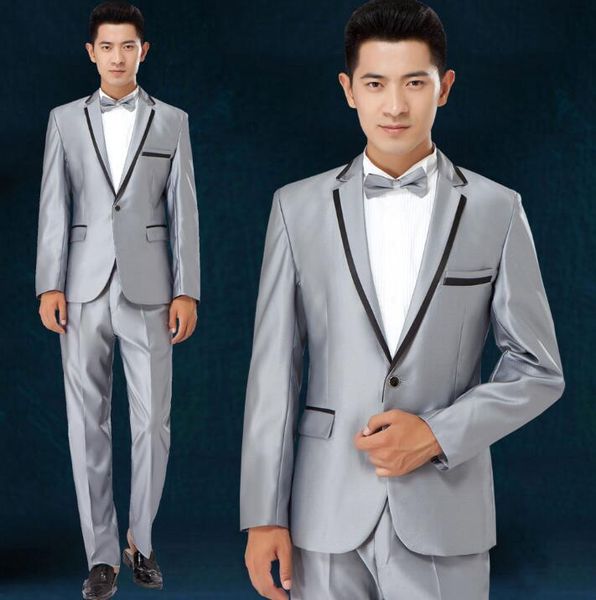 

men's suits & blazers 2021 arrival fashion slim men suit set with pants mens wedding groom formal dress + pant master ceremonies host, White;black