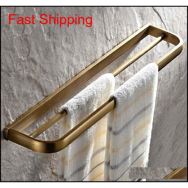 

wholesale and retail bathroom antique brass dual towel bars hangers wall mount qylcnu packing2010