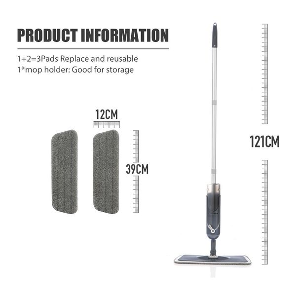 

spray floor mop with reusable microfiber pads washing flat mop home kitchen laminate wood ceramic tiles floor cleaning tools bbyvam