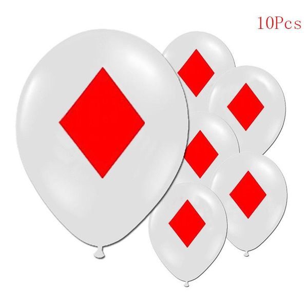 

10pcs poker spade heart club diamond joker latex balloons bar bachelorette birthday party decoration balloon playing game ballon sqcchf