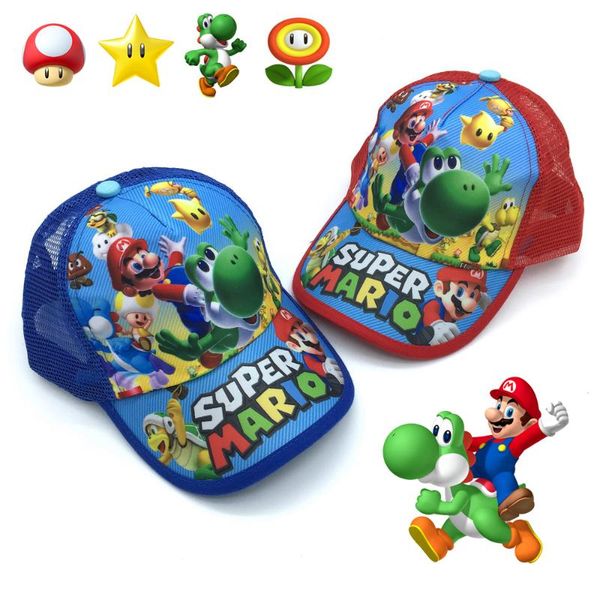 

cute plumber mario children casual summer kids sun hat casual cosplay baseball cap anime hat children party gifts