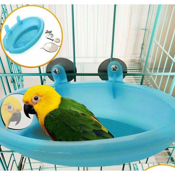 

bird water bath tub for pet bird cage hanging bowl parrots parakeet bir qylhhf hairclippersshop
