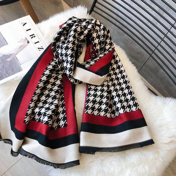 

designer european and american birds new imitation cashmere scarves women autumn and winter warm thick jacquard double-sided air condition, Blue;gray