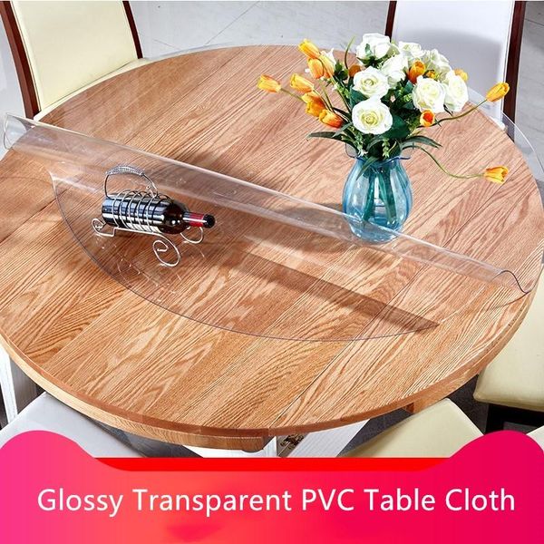 

1.5mm thick transpancy table cloths waterproof pvc round tablecloth transparent oilproof table cloth soft glass placemats