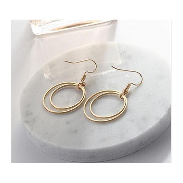 

minimalist style jewelry simple personality europe and the united states explosion of metal double - layer sqckwk dh_seller2010, Silver