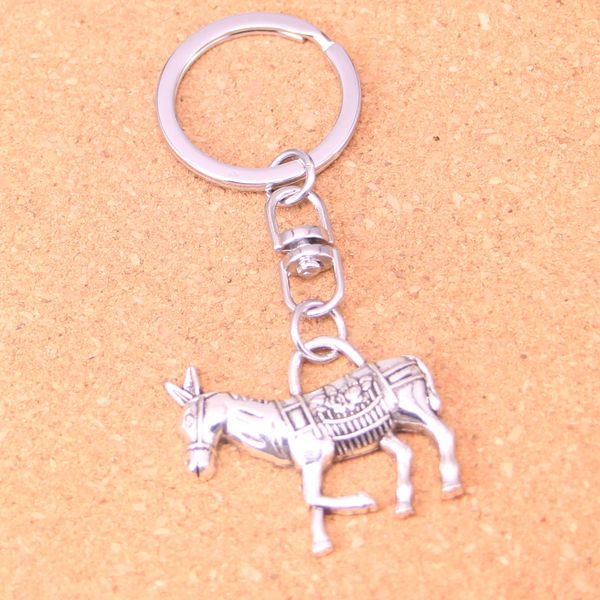 Fashion Keychain 33 * 30mm burro burro pingentes diy jóias carro chaveiro anel titular lembrança para presente